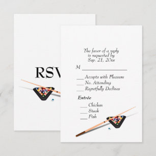 Billard UAWG mit Entree Choice White RSVP Karte