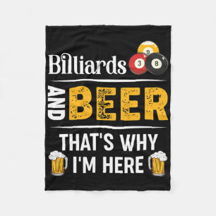 Billard und Bier, das ist der Grund, warum ich hie Fleecedecke