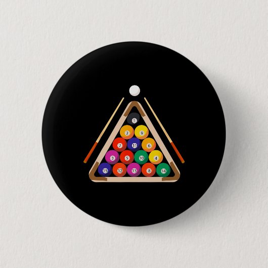 Billard und Stick Billard Player Button (Vorderseite)