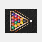 Billard und Stick Billard Player Fleecedecke (Vorderseite (Horizontal))