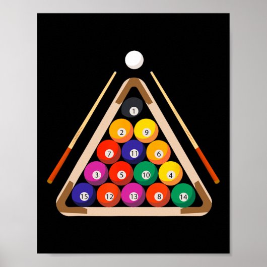 Billard und Stick Billard Player Poster (Vorne)