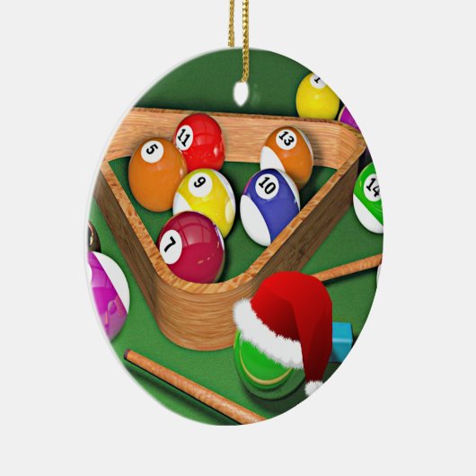 Billard-Urlaubsplanung Keramik Ornament (Rechts)