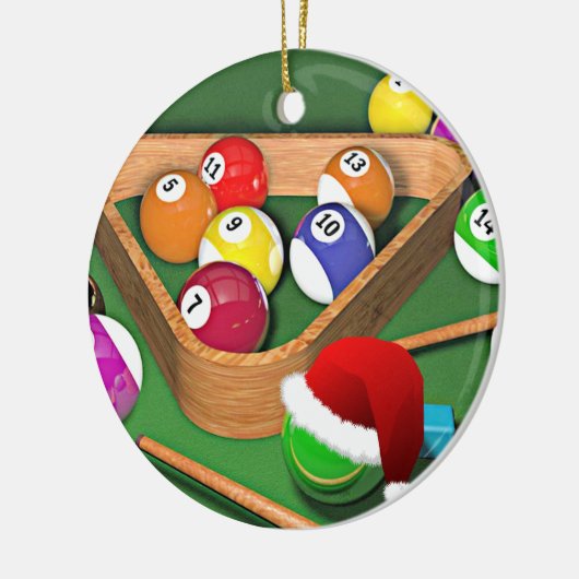 Billard-Urlaubsplanung Keramik Ornament (Links)