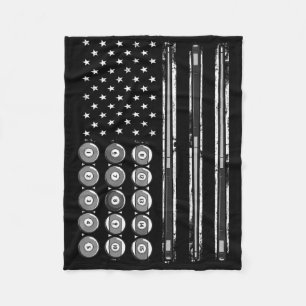 Billard USA Flag Billard Billard Fleecedecke