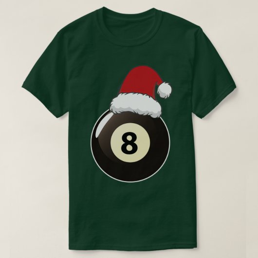 Billard Verliebte Weihnachtsmannmütze Weihnachten  T-Shirt (Design vorne)