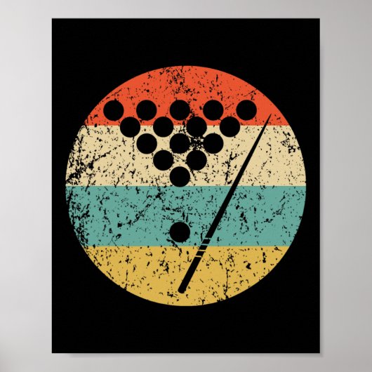 Billard Vintag Retro Pool 1 Poster (Vorne)