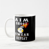 Billard Vintag Retro Pool Kaffeetasse (Links)