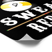 Billard Vintag Retro Pool Poster (Ecke)