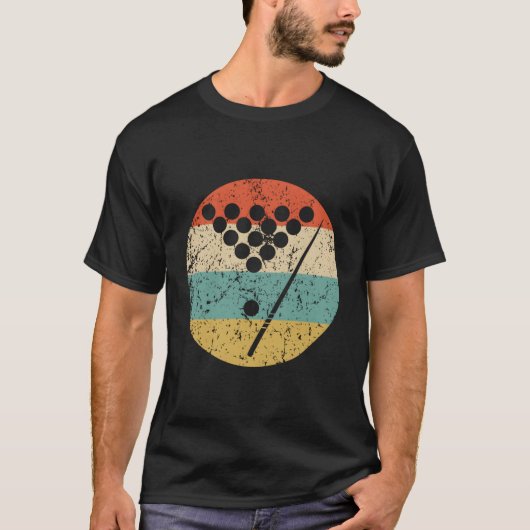 Billard Vintag Retro Pool T-Shirt (Vorderseite)
