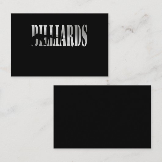 Billard Visitenkarte (Vorne/Hinten)