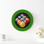 Billard Wall Clock Große Wanduhr (Zuhause)