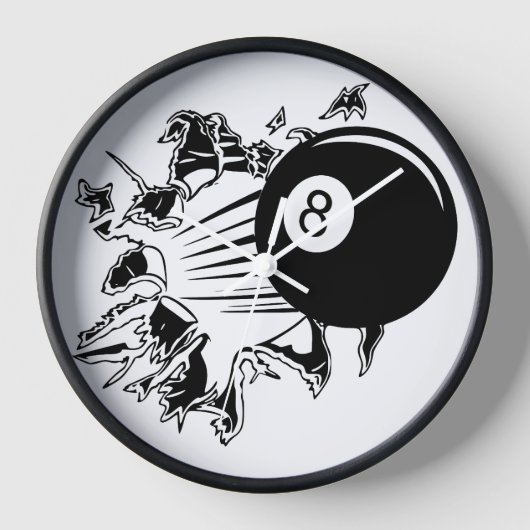Billard Wall Clock Uhr (Vorderseite)