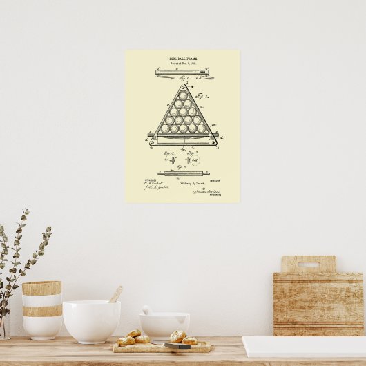 Billard Wanddekoration Print #3 Poster (Küche)