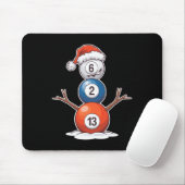 Billard Weihnachtsschneemann mit Billardtisch Mousepad (Mit Mouse)