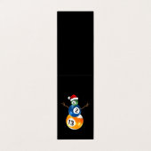 Billard Weihnachtsschneemann mit Swimmingpool-Tafe Visitenkarten (Außenseite Aufgefaltet)