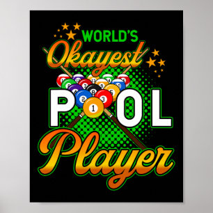 Billard Worlds Token Pool Player 1 Poster