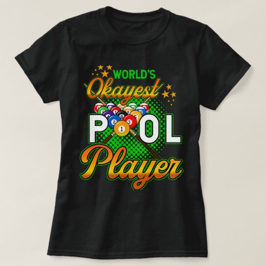 Billard Worlds Token Pool Player 1 T-Shirt (Design vorne)
