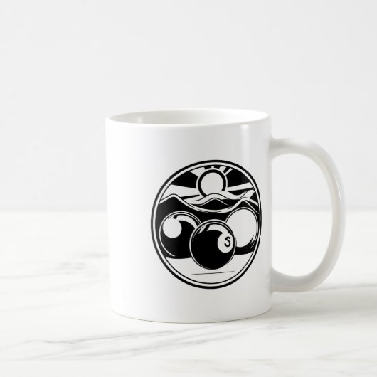 Billard Zeichnend Pool Player Kaffeetasse (Rechts)