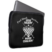 Billard Zitat über Chalking und Fokus auf Spiel Laptopschutzhülle (Vorne Rechts)