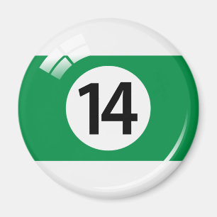 Billardball-Kühlschrankmagnet der Nr. vierzehn Magnet