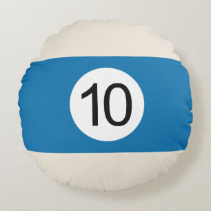 Billardball-Rundkissen #10 Rundes Kissen