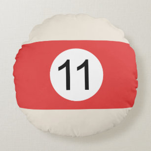 Billardball-Rundkissen #11 Rundes Kissen