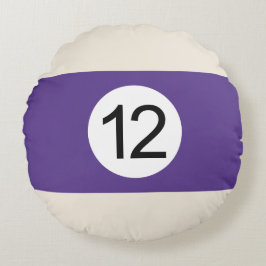 Billardball-Rundkissen #12 Rundes Kissen