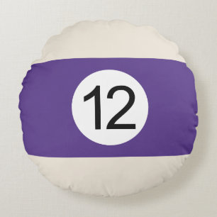 Billardball-Rundkissen #12 Rundes Kissen