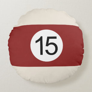 Billardball-Rundkissen #15 Rundes Kissen