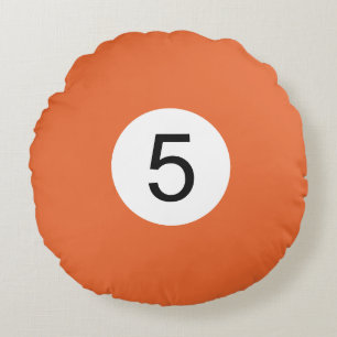 Billardball-Rundkissen #5 Rundes Kissen