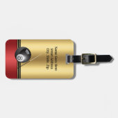 Billardball und Cue Eleganalize Gepäckanhänger (Vorderseite horizontal)