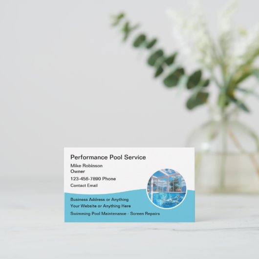 Billardbildschirm Reparatur von Visitenkarten Visitenkarte (Stehend Vorderseite)