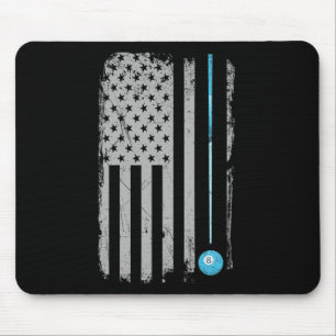 Billardbillard 8 Ball Vintage US-amerikanische F Mousepad
