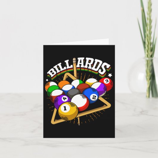 Billarddesign für 8- und Pool-Player Karte (Vorderseite)