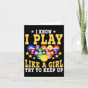Billarddesign für Girl Women Billiards Po Karte