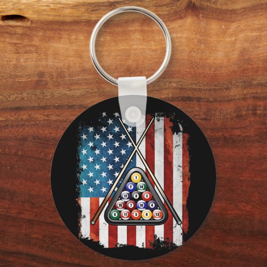 Billardflagge Schlüsselanhänger (Vorderseite)