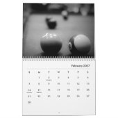 Billardkalender in Schwarz und Weiß Kalender (Feb 2027)