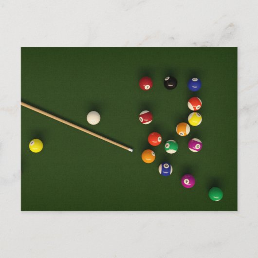 Billardkarte Postkarte (Vorderseite)