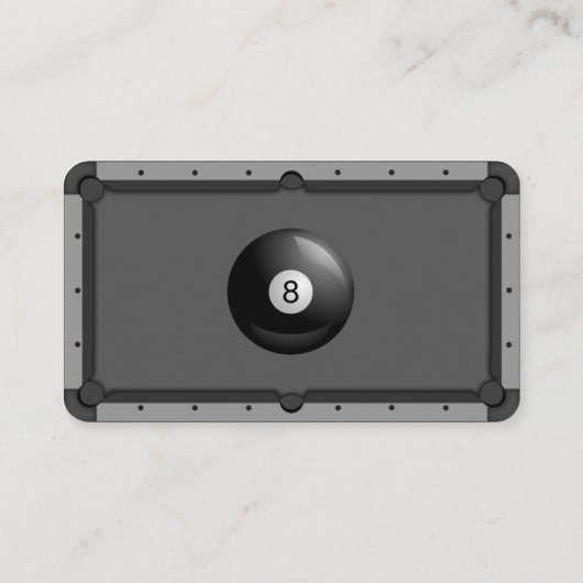 Billardkarte Visitenkarte (Rückseite)