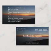 Billardkarten für See und Sonnenuntergänge Visitenkarte (Vorne/Hinten)