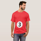 Billardkugel 3 T-Shirt (Vorne ganz)