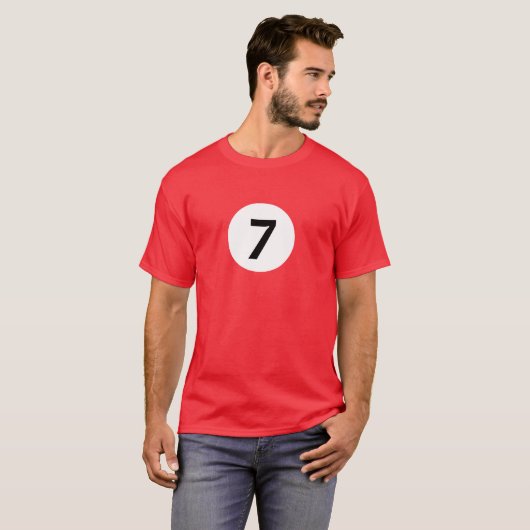 Billardkugel 7 T-Shirt (Vorne ganz)
