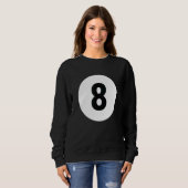Billardkugel 8 Billard Farbmatching Halloween-Kost Sweatshirt (Vorne ganz)