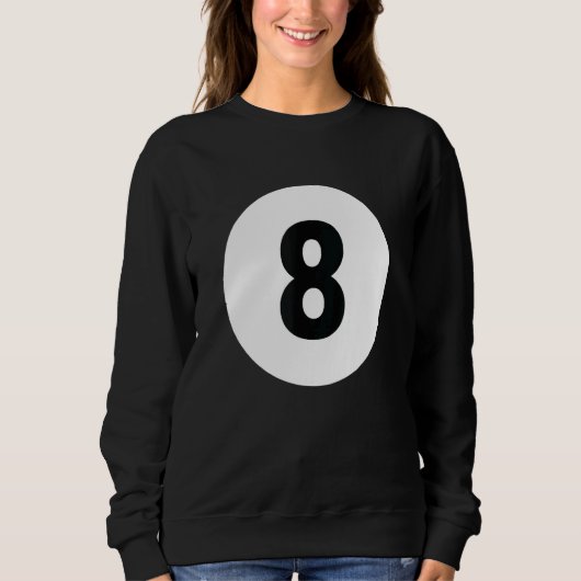 Billardkugel 8 Billard Farbmatching Halloween-Kost Sweatshirt (Vorderseite)