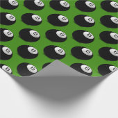 Billardkugel auf Grün Geschenkpapier (Ecke)