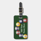 Billardkugel-glänzender bunter Poolsnooker-Sport Gepäckanhänger (Vorderseite vertikal)