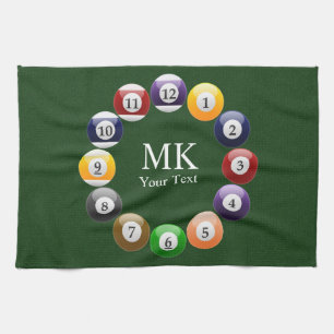 Billardkugel-glänzender bunter Poolsnooker-Sport Handtuch