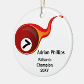 Billardkugel Keramik Ornament (Links)