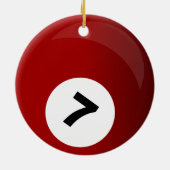 Billardkugel Keramik Ornament (Hinten)