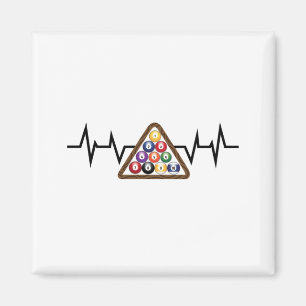 Billardkugel Rack Herzschlag Magnet
